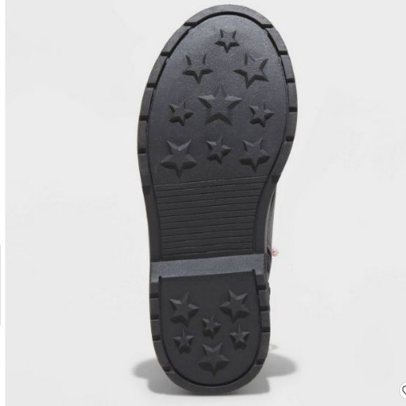 Art Class Girls' Zoe Zipper Lace-Up Combat Boots Black - Picture 2 of 4